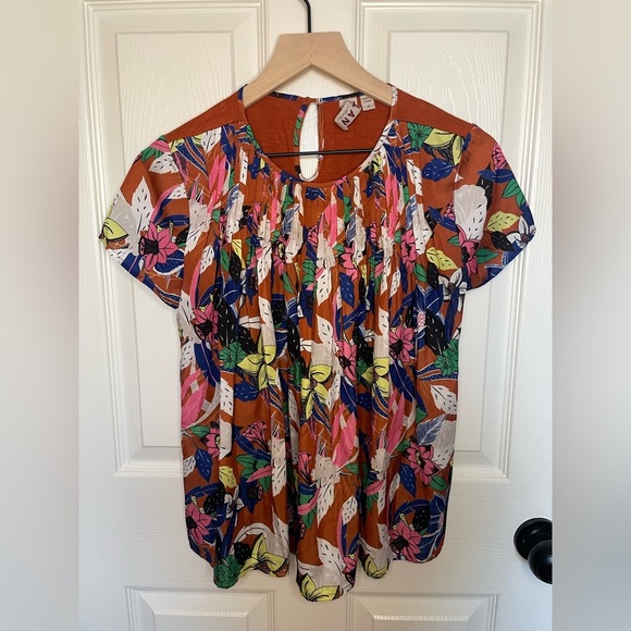 Dolan Left Coast Collection by Anthropologie Pilar Pleated Top - Picture 1 of 3